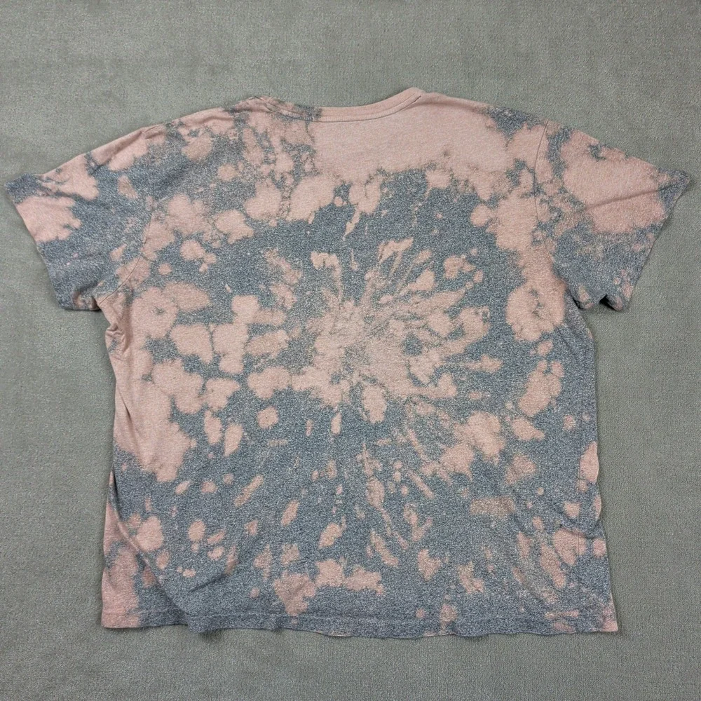 Polo Ralph Lauren T-Shirt XL Mens Pink Grey Bleach Tie Dye Pocket Tee Pony Logo